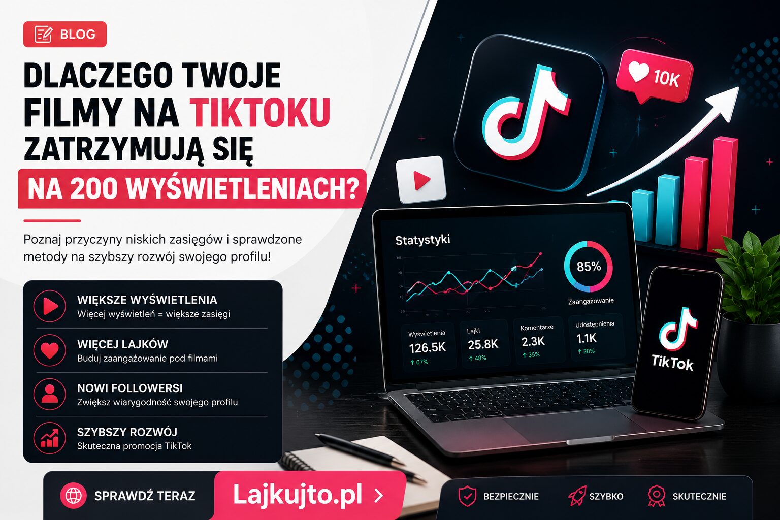 TikTok wyświetlenia i zwiększanie zasięgów