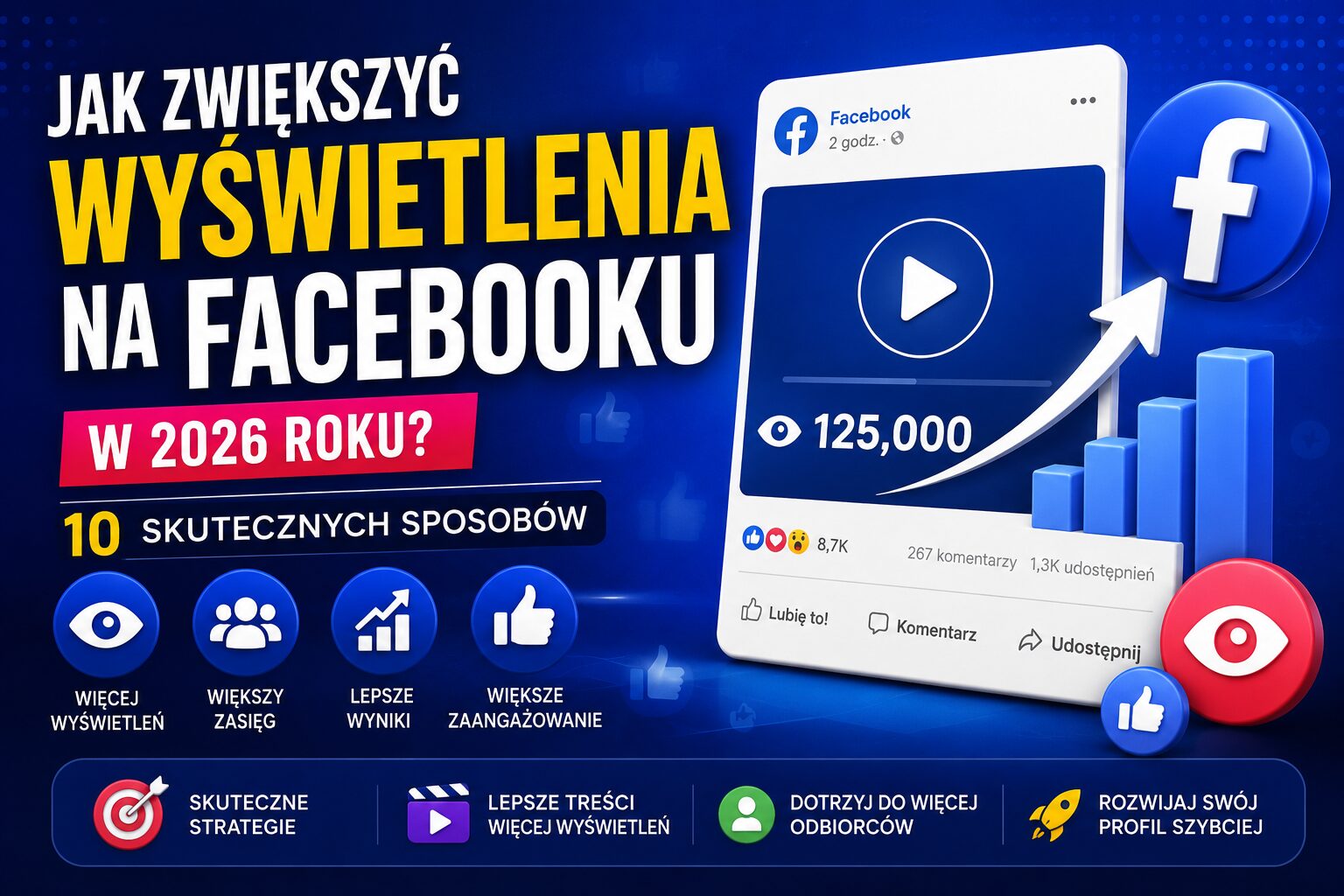 Wyświetlenia Facebook w 2026 roku – jak zwiększyć zasięg i widoczność postów