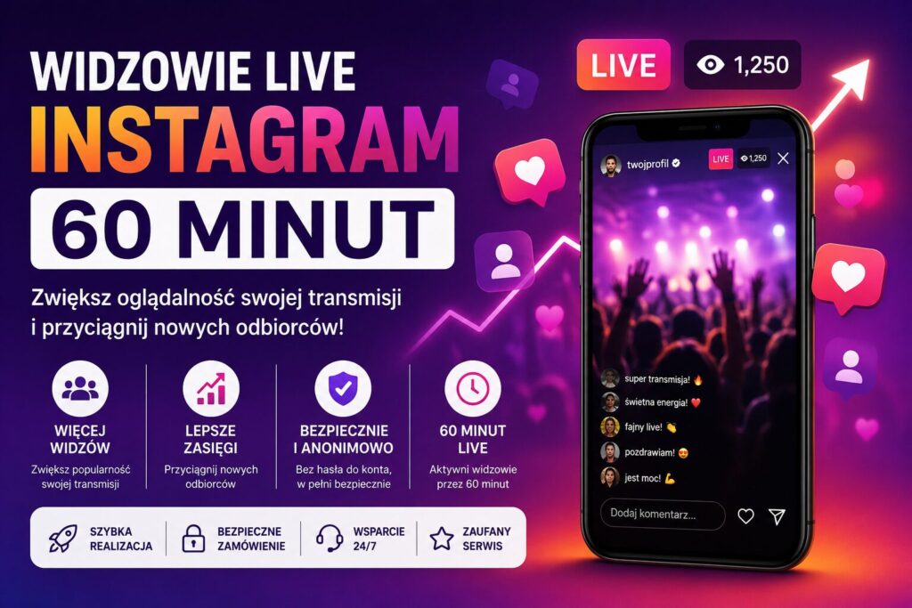Widzowie Live Instagram 60 Minut - Lajkujto