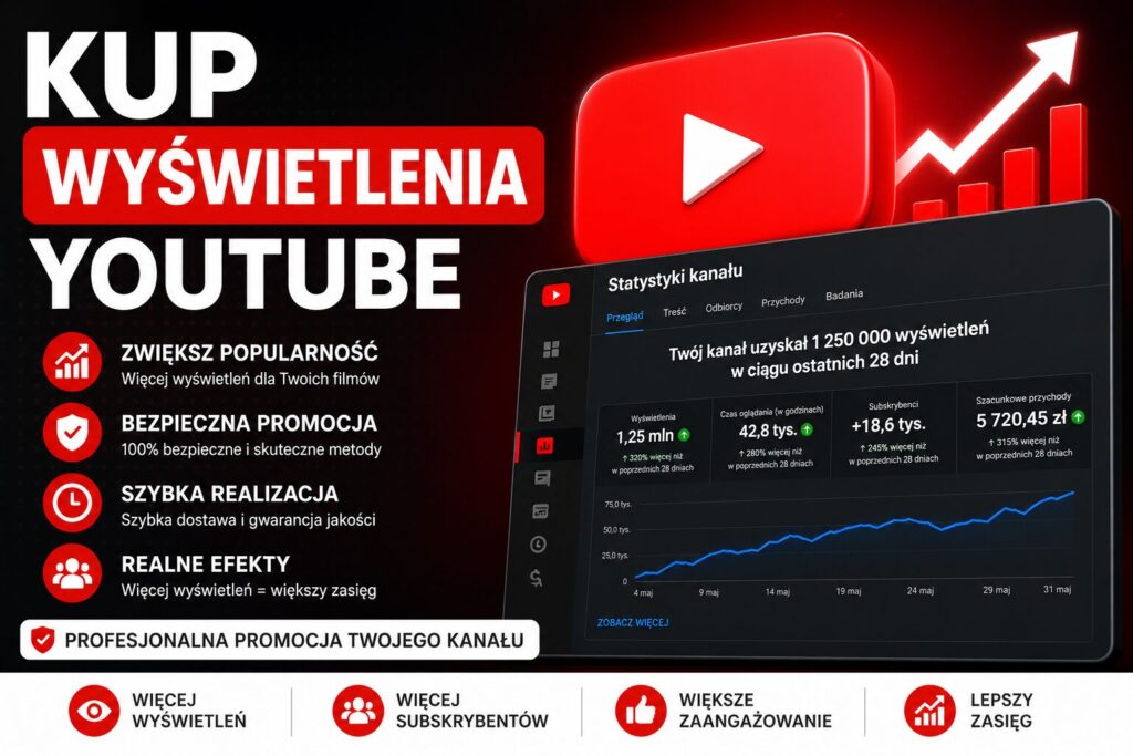 kup wyświetlenia YouTube