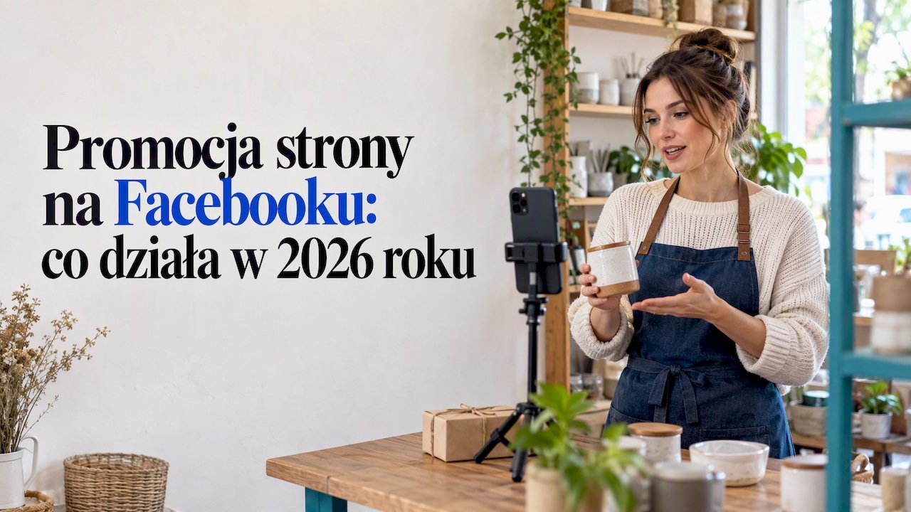Twórca robi Reels w małym sklepie