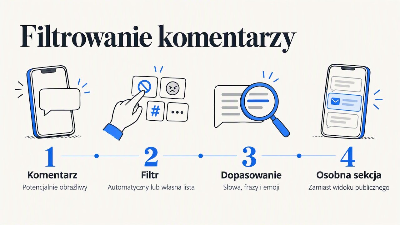 Schemat filtrowania komentarzy przez ukryte słowa
